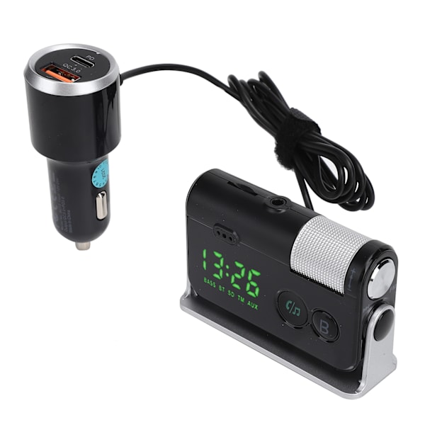 BC73 Bil PD/QC3.0 Lader Håndfri FM-sender Multifunksjonell Bluetooth MP3-spiller
