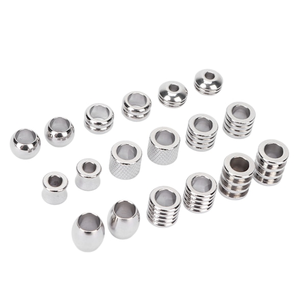 18 st Viking hårpärlor Rostfritt stål Hög hårdhet Perfekt storlek Enkel design Bred applikation Dread Beads