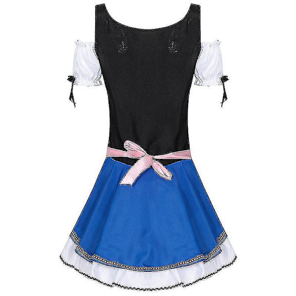 Seksikäs Plus-kokoinen Baijerilainen Oluttyttö Oktoberfest-asu - Sininen