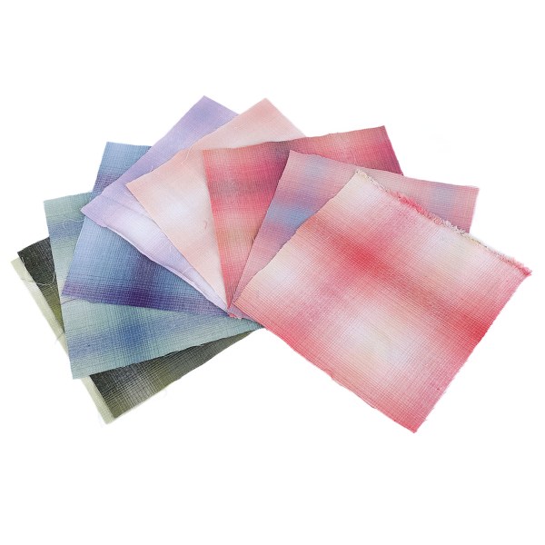 9 st Gradient plädtyg 7,9 x 7,9 tum handgjorda gör-det-själv, mjukt blekningsbeständigt quilttyg för Bangs-väskor