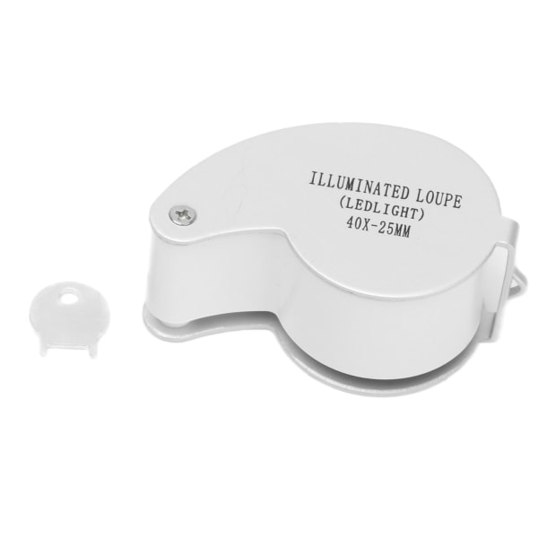 Smykkeforstørrelsesglas 40X bærbar belyst smykkelup forstørrelsesglas til detektering af identifikation