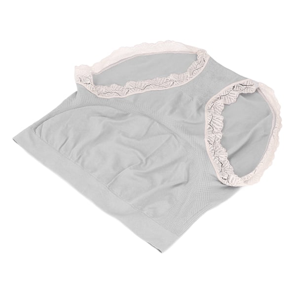 Maternity Panties High Waist Breathable Lace Seamless Maternity Underwear for Women 12K Gray M