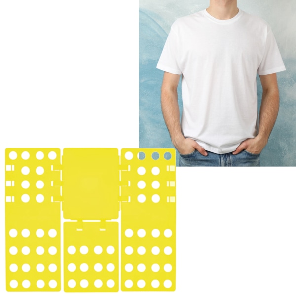 T-shirt kläder vikbräda arbetsbesparande stabil struktur praktisk skjorta kläder mapp gul