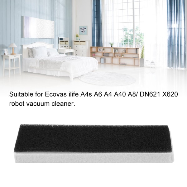 5 STK HEPA-filter til Ecovas ilife A4s A6 A4 A40 A8/ DN621 X620 Robotstøvsuger