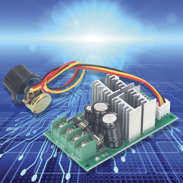 20A PWM-controller til 6-60V DC-motorer med hastighedsregulering og potentiometer