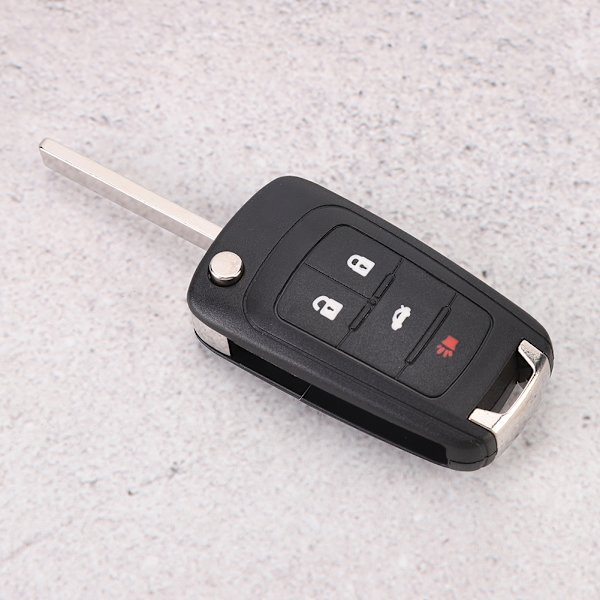 Car 4 Button Flip Kaukosäädin Avaimenperä Case Cover Musta Vaihto sopii CHEVROLET