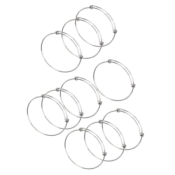 10 stk. armbånd i rustfritt stål 1,6 mm justerbart utvidbart spiralarmbånd DIY-tilbehør