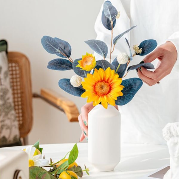 Kunstig gull blomsterbukett 36cm falsk gull blomsterbukett
