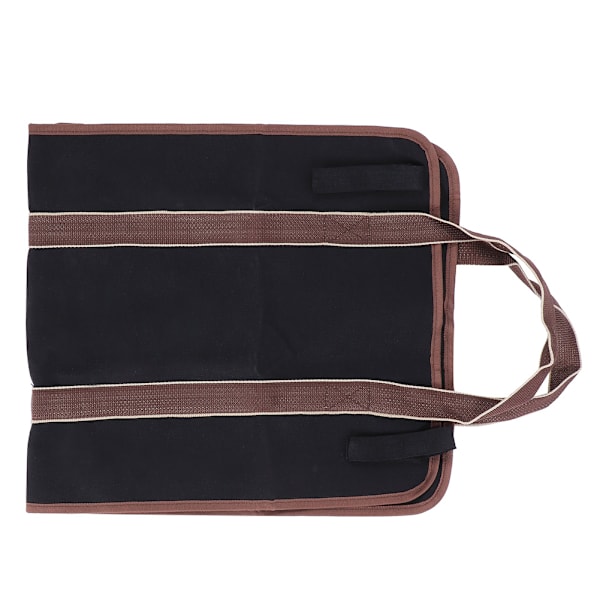 Svart 600D Oxford Cloth Firewood Carrier Logg Tre Oppbevaringspose for peis utendørs vedhogst