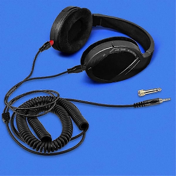 HD580 HD600 HD650 HD565 HD58X Hörlursladd Ljudkabel Spiralkabel Uppgraderingskabel Rulle