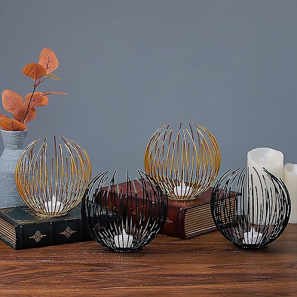 Kreativ gull jern lysekrone lysestake ornament