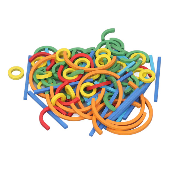 Sticks Rings Puslespil Legetøj Træ Sticks Rings Matchende Kreation Matchende Tidlig Læring Uddannelsesmæssige Legetøj til Drenge Piger