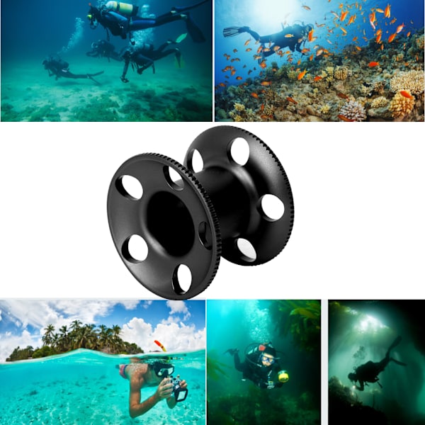 Aluminiumslegering dykking fingersnelle Retningslinje for fridykking Snorkling Undervannsutstyr Utstyr svart