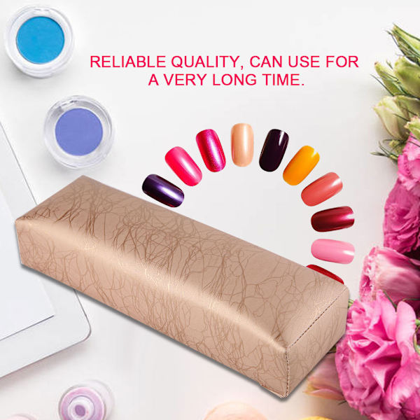 Stribet Høj Kvalitet Læder Neglekunst Pude Manicure Blød Svampe Hånd Hvil Rest Cusion Holder 01#