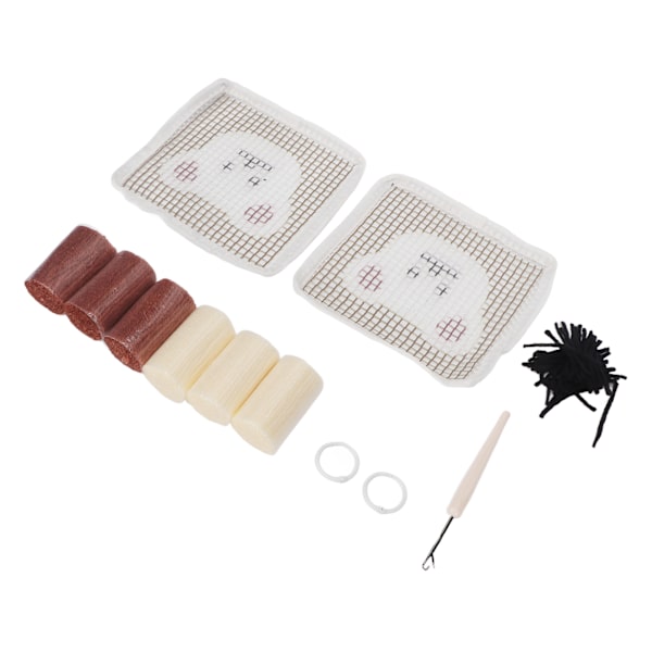 Spärrkrok Kit Cup Coaster DIY Set Lovely Bear Mönster Hemdekoration för hantverk