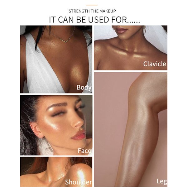 Highlighter Cream Makeup Ansiktsglans Bronzers Kosmetika Glänsande Kropp Ansiktskonturkräm4#