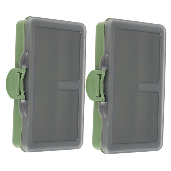 2 stk. fiskekrog agn gadget boks mini PP opbevaringsboks etui til fiskegrej tilbehør 1 rum