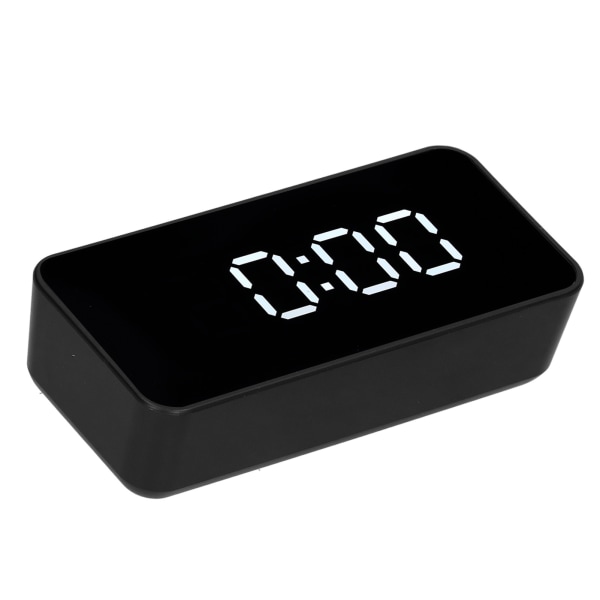 LED digital väckarklocka med temperaturdisplay Automatisk ljuskänsla USB spegelklocka Svart