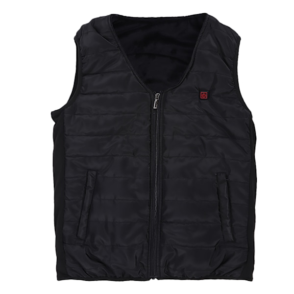 Intelligent Electric Heating Vest Outdoor Adjustable Warm Keeping Thermal Waistcoat (Black)