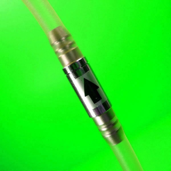 2 Stykker Rustfritt Stål Enveis Tilbakeslagsventil CO2-slange 4/6 mm Regulator Rørdiffuser i Akvariumsystem