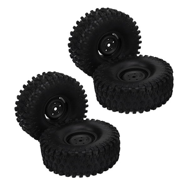 4 kpl:n RC-pyöräsarja 1,9 tuumaa 120 mm halkaisijaltaan muoviset renkaat 1/10 mittakaavan RC maastoautoon musta