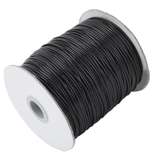 1 Roll HandWoven Wax Thread Black Round Sewing Cord for Jewelry Making Supplies