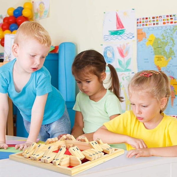 Shut The Box 4 Pelaajan Numeroläppälelu Opettavainen Taitopeli Lautapeli Toiminta- ja Refleksipeli Puinen Palapeli Lautapelit Nopapeli