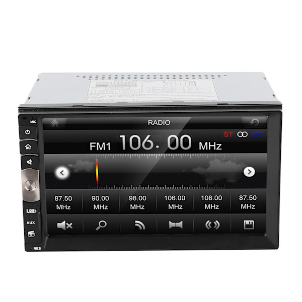 7in HD Bil MP5-spelare FM-radio Multimedia 2Din Digital Touch Screen USB/Minneskort/Bluetooth