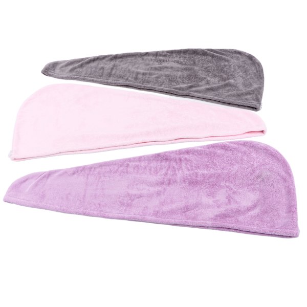3 st mikrofiberhårhandduk wrap twist hårtorkning handduk tjock solid snabb torkning för träning simning frisör