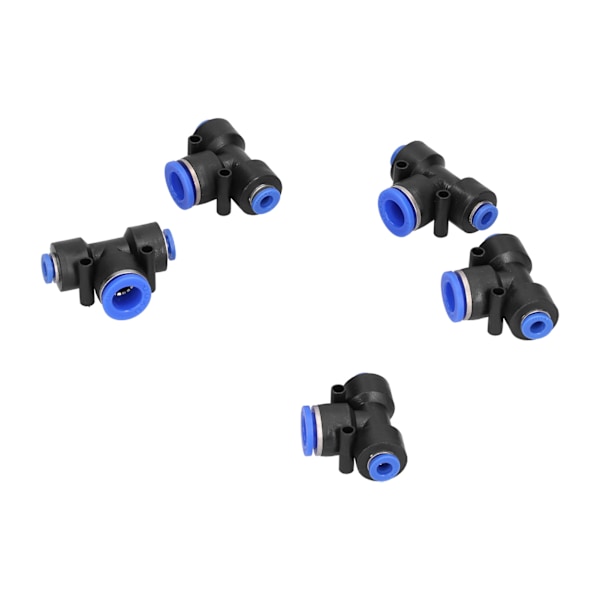 10 stk. pneumatiske konnektorer i plast til luftslange T-rør Push to Connect Tee Union PEG6‑12‑6