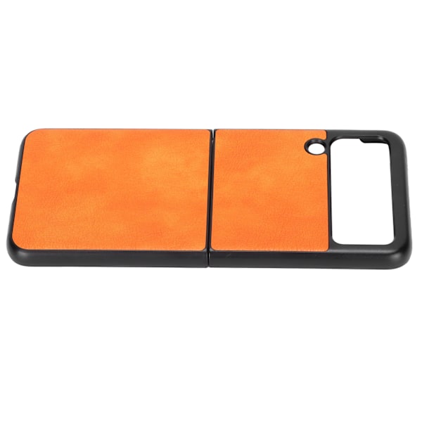Lychee mönstrad lädertelefonfodral Fullt skydd Stöttålig för Samsung Galaxy Z Flip 3Orange