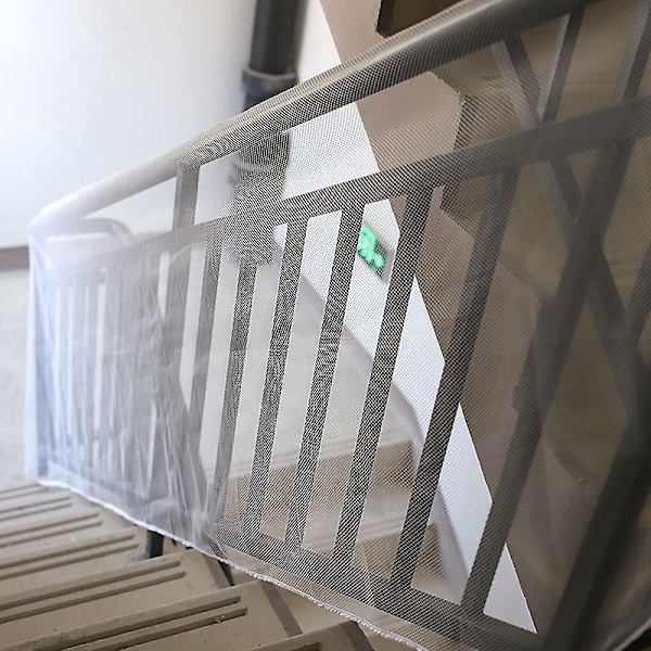 Baby Rail Net - Kaiteen ja Parvekkeen Turvaverkko - Sisä- ja Ulkokäyttöön - Lemmikki- ja Leikkikalusuojaus - 3 metriä x 1 metri