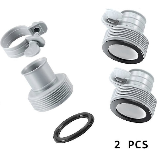 1.25\" - 1.5\" Tyypin B letkuadapterit Intex-altaaseen, letkun muunnosadapterit B-sarja suodatinpumppujen ja suolavesijärjestelmän päivittämiseen (2 kpl)