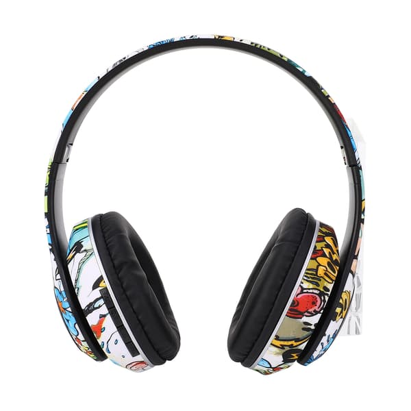 Trådlöst Bluetooth-headset Multifunktionell brusreducering Djup bas Innovativ graffiti-design Bluetooth-hörlurar