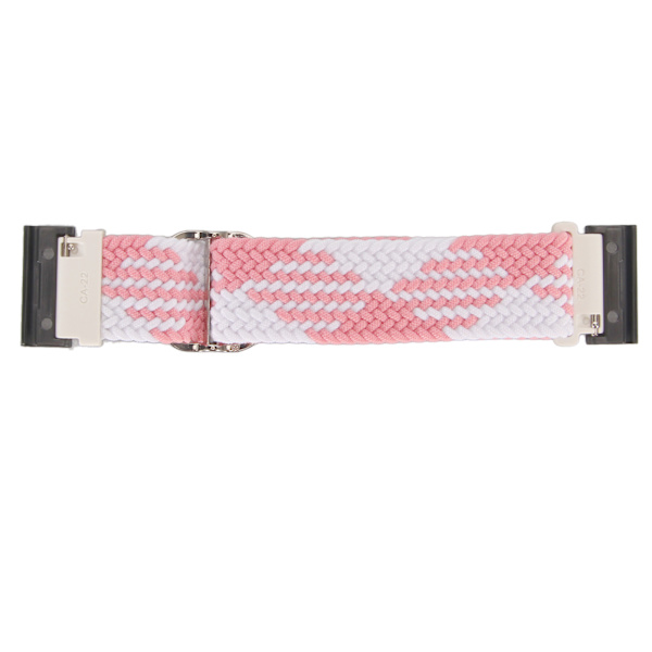 Nylon klockbytesrem elastisk andningsbar vävd justerbar 26 mm spänne klockarmband för Vertix 2 rosa vit
