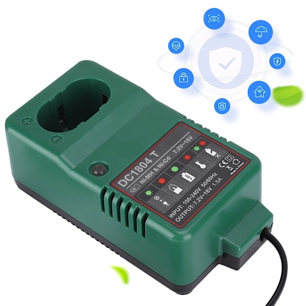 Flernivås beskyttelse Ni MH batterilader DC 7.2V 18.0V Ni MH lader for MAKITA - AU plugg