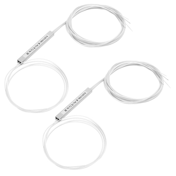 2 stk PLC Splitter Bar Fiber Ingen Kontakt Enkeltmodus Strømstyring Datamaskin Tilbehør (1 x 4)