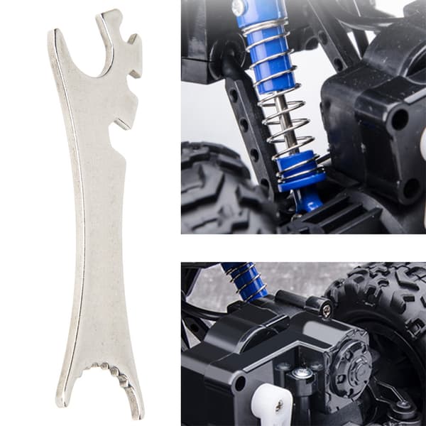 Metal multifunktionsnøgle, der passer til TRAXXAS-REVO E/S / Summit 1/10 RC bil dæmperværktøj sølv