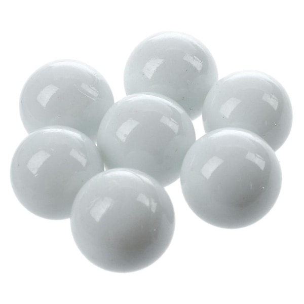 10 stk. Klinkekuler 16mm glassklinkekuler Knicker glasskuler dekorasjon fargeklumper leketøy hvit Zekai