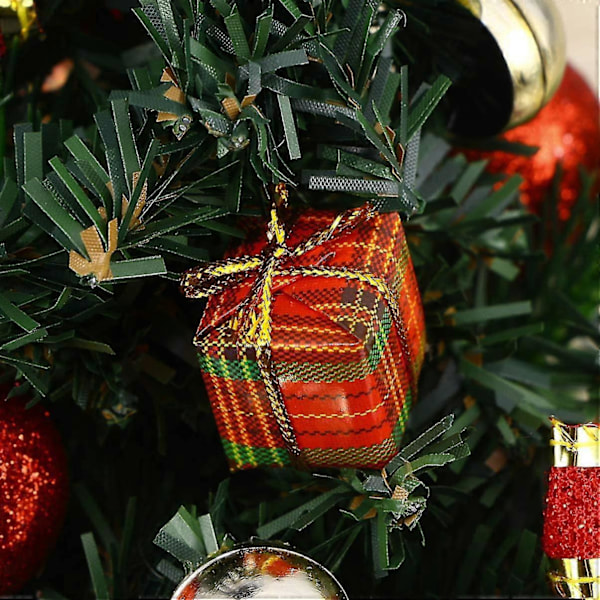 Bordsjulgran Liten Julgran Man Konstgjord Julgran med rosett (flerfärgad)