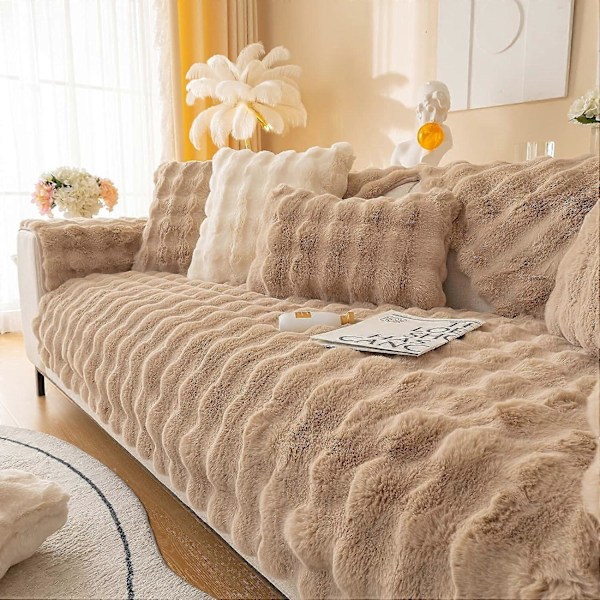 Paksut Kanin Pehmoiset Sohvanpäälliset 1 2 3 Istuttavalle, Liukumattomat Sohvanpäälliset, Hauska Pehmeä Sohvanpäällinen, Lämpimät Samettiset Sohvatyynyn Päälliset (70x90cm)