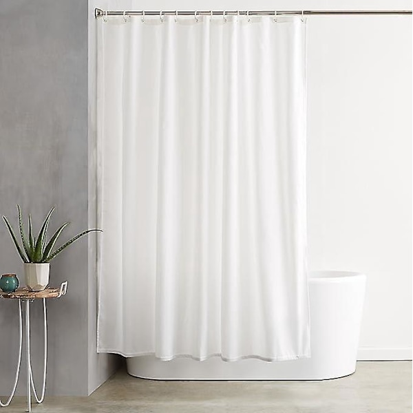 Badeværelse toilet bruseforhæng 180 x 180 cm, hvid