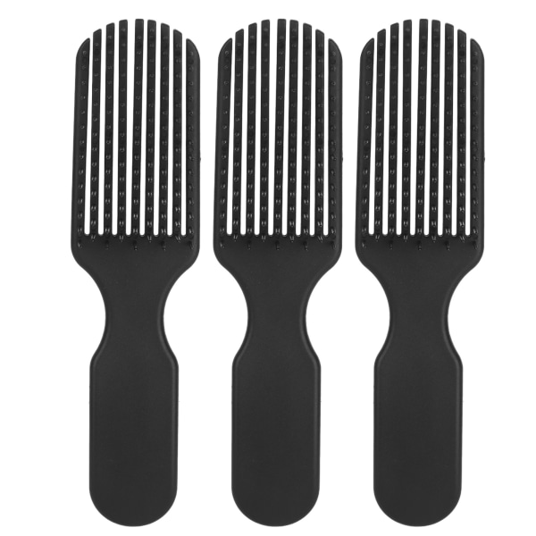 3 stk 9 rader hårbørste bred tann Lett ergonomisk detangling børste for alle hårtyper styling