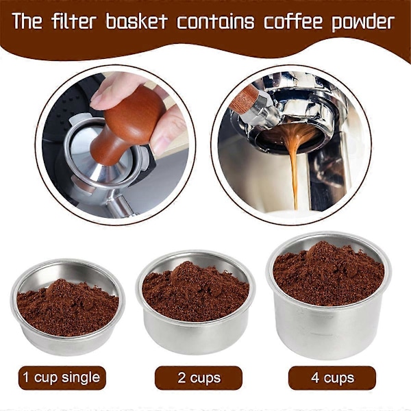 Pohjaton Portafilter 51 mm Sisältää Suodatinkorin 1/2/4 Kupille