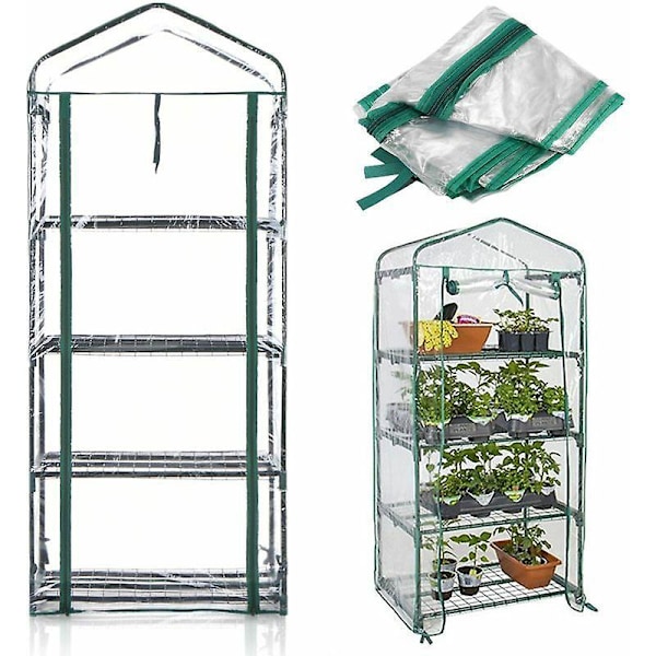 Hållbar växthusöverdrag med 4 nivåer - 160x69x49cm, skyddar växter från insekter