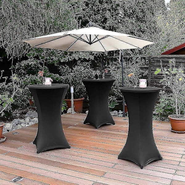 Cocktail Rund Spandex Bordtrekk Fireveis Tettsittende Stretch Duk Bordduk For Utendørs Fest DJ Messe Bankett Bryllup
