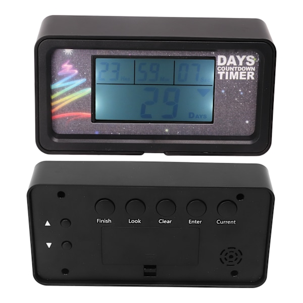 Dager Nedtellingstimer Klokke Timer Minutter Sekunder Digital LCD-skjerm for Bilracing