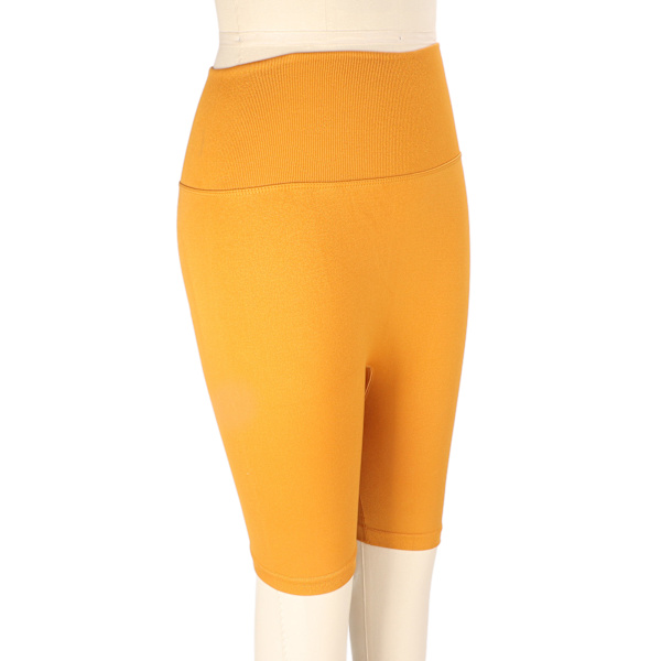 Kvinde Butt Lifting Yoga Shorts Mavekontrol Slim Fit Høj Talje Hurtigtørrende Åndbar Træningsshorts Orange L