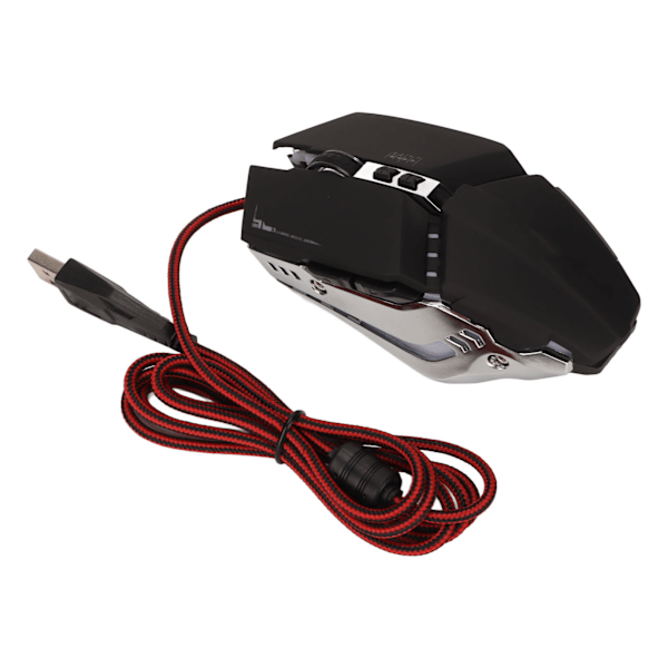 Spelmus Ergonomisk Design 4 DPI Justerbar Andning RBG Bakgrundsbelyst Noggrann Kontroll Kontorsmus för Stationär Dator Bärbar Dator PC Svart