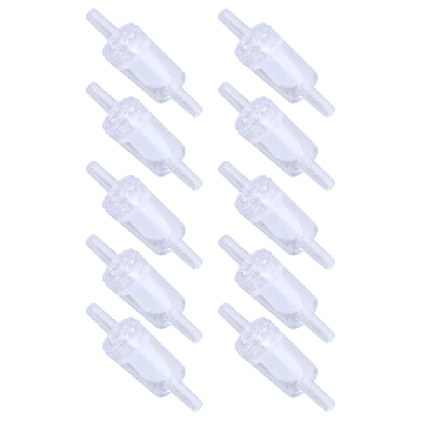 10 st Backventil 4mm PP Luftpump Akvarium 1 Vägs Vattenstopp Backventil för Akvarium Vit